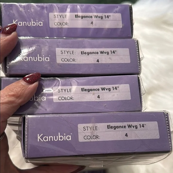 Sensationnel NIP BUNDLE 100% kanekalon fiber kanubia elegance Wvg 14” color 4 - Picture 2 of 8